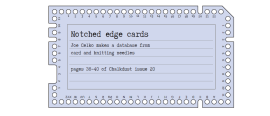 Notched edge cards